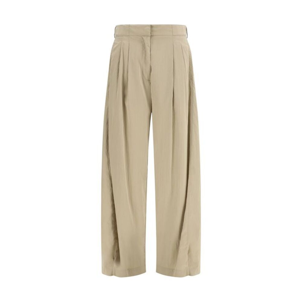 The Row Beige Silk Casual Women's Pants